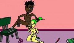 Самый отбитый гангстерский порно мультфильм, с неграми и стволами